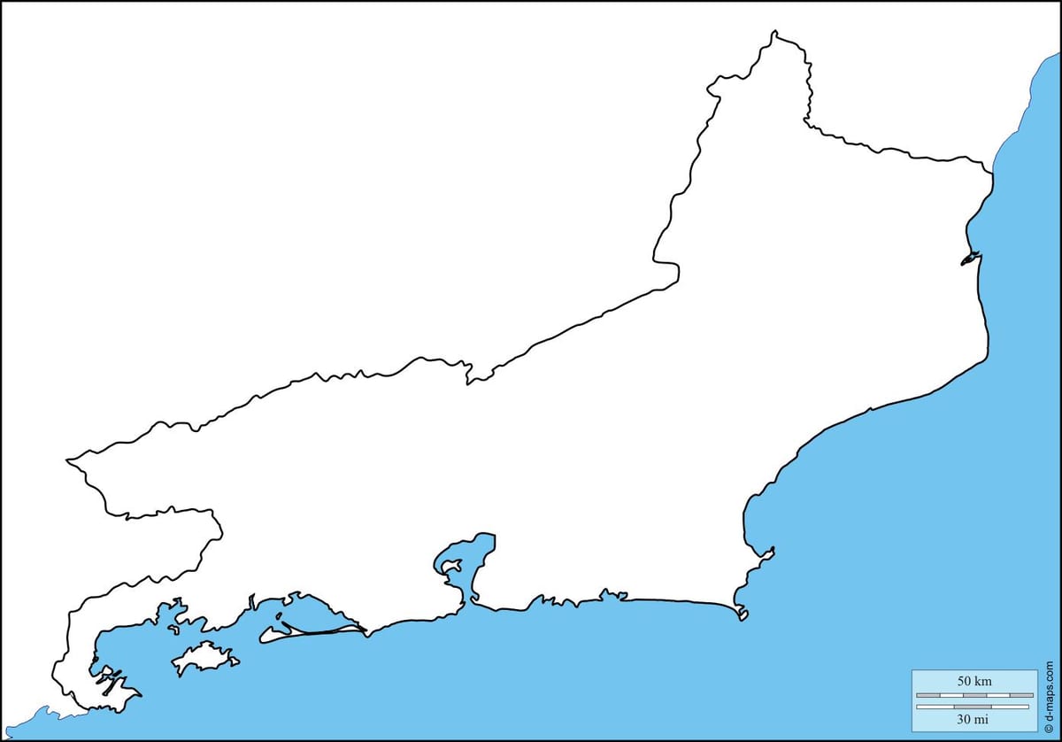 Rio de Janeiro balangkas ng mapa