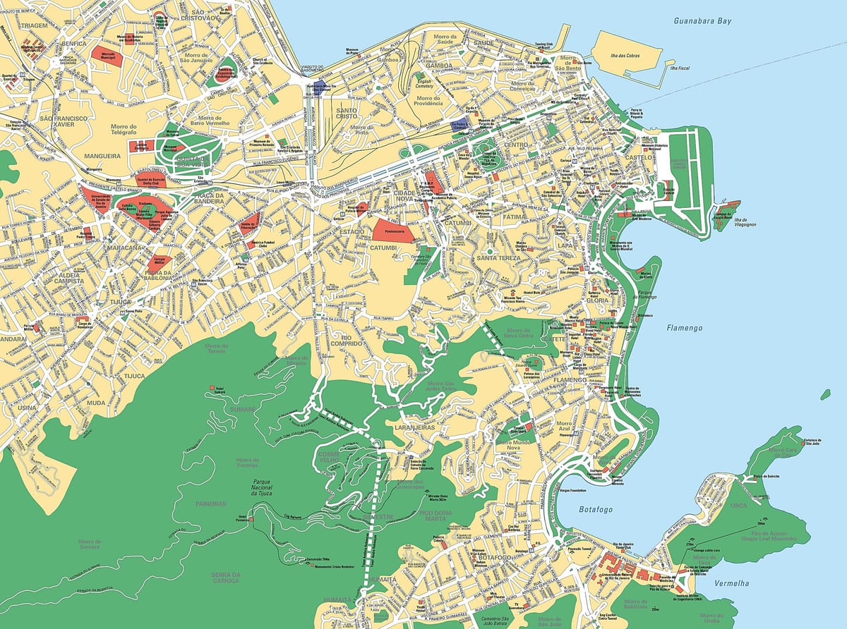 ipakita ang mapa ng Rio de Janeiro
