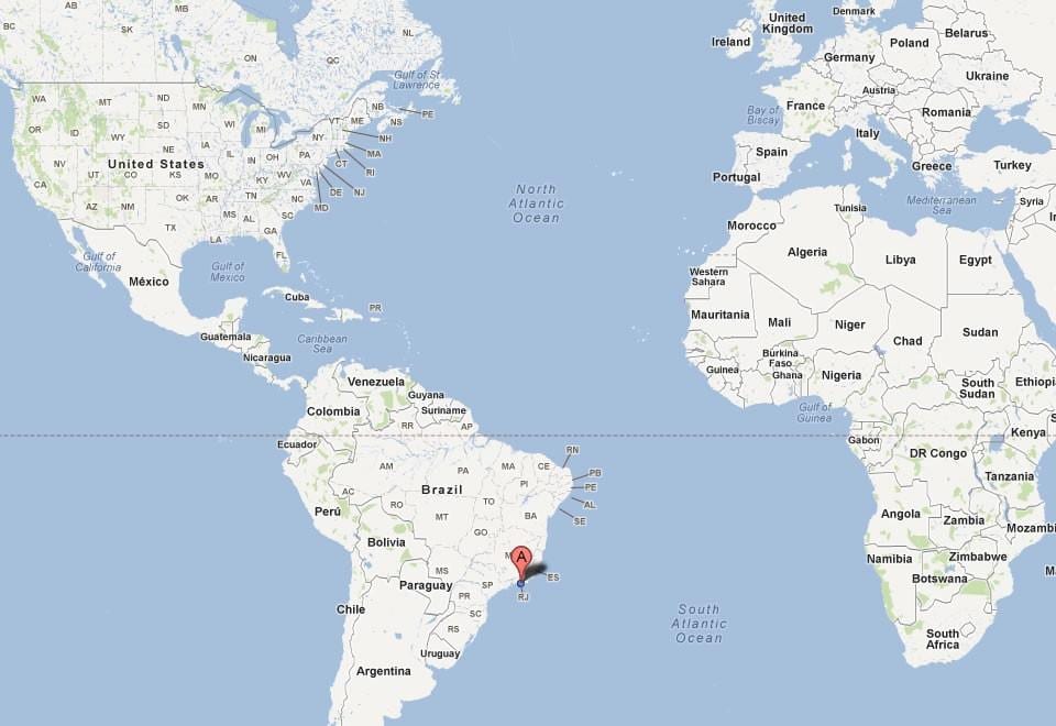 Rio sa isang mapa
