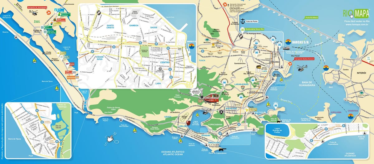 mapa para sa Rio de Janeiro