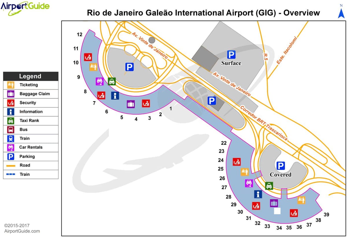 Rio de Janeiro airport mapa