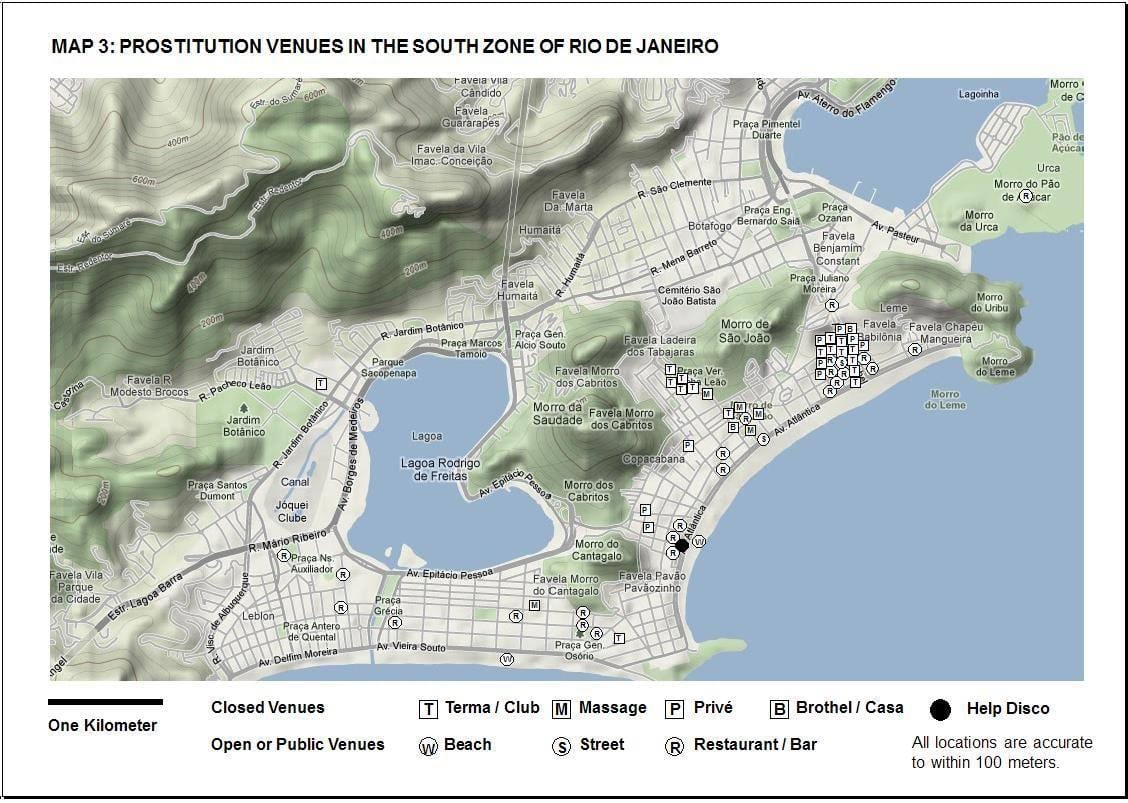 mapa ng Rio de Janeiro red light district