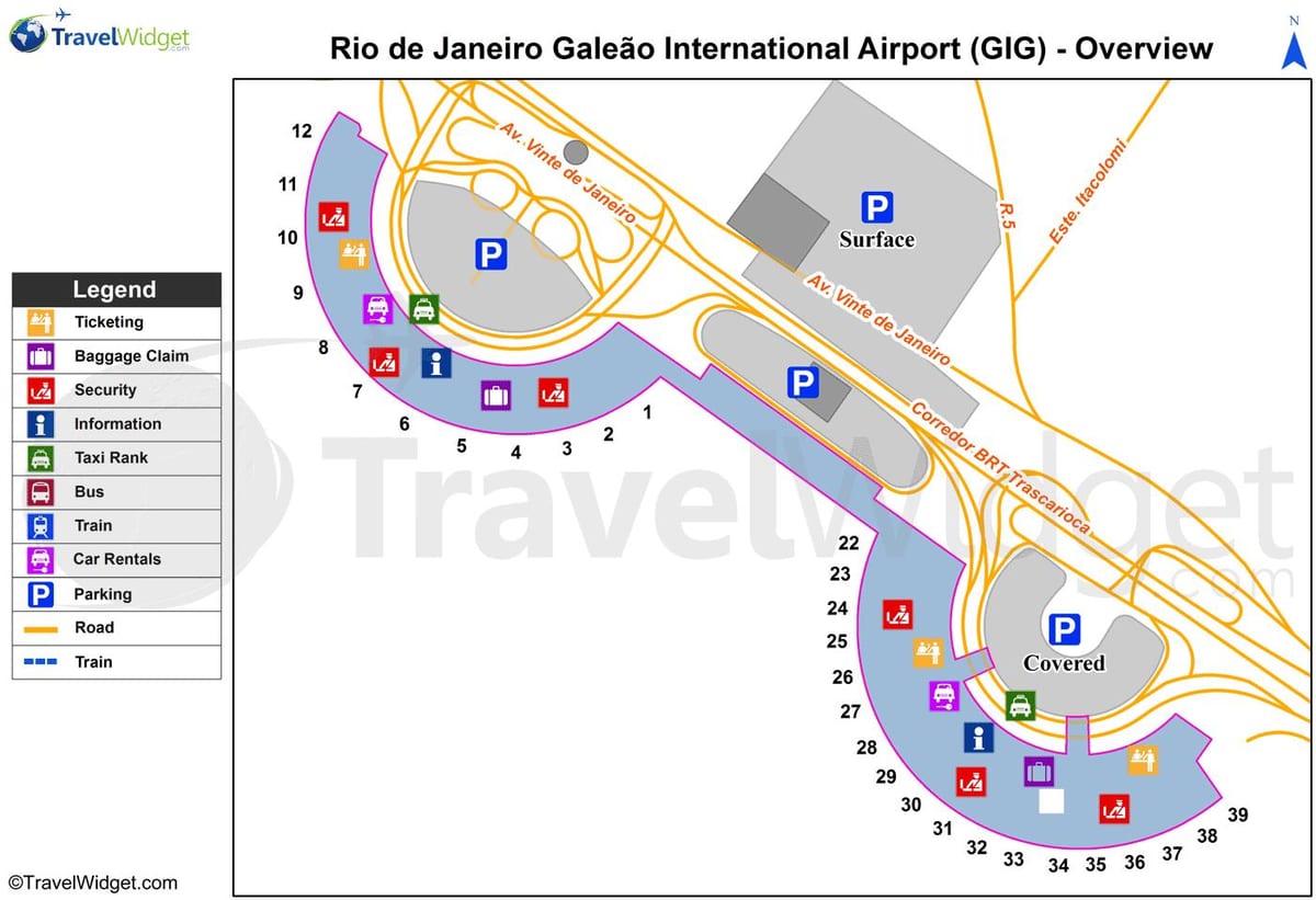 Rio de Janeiro kalesa airport mapa