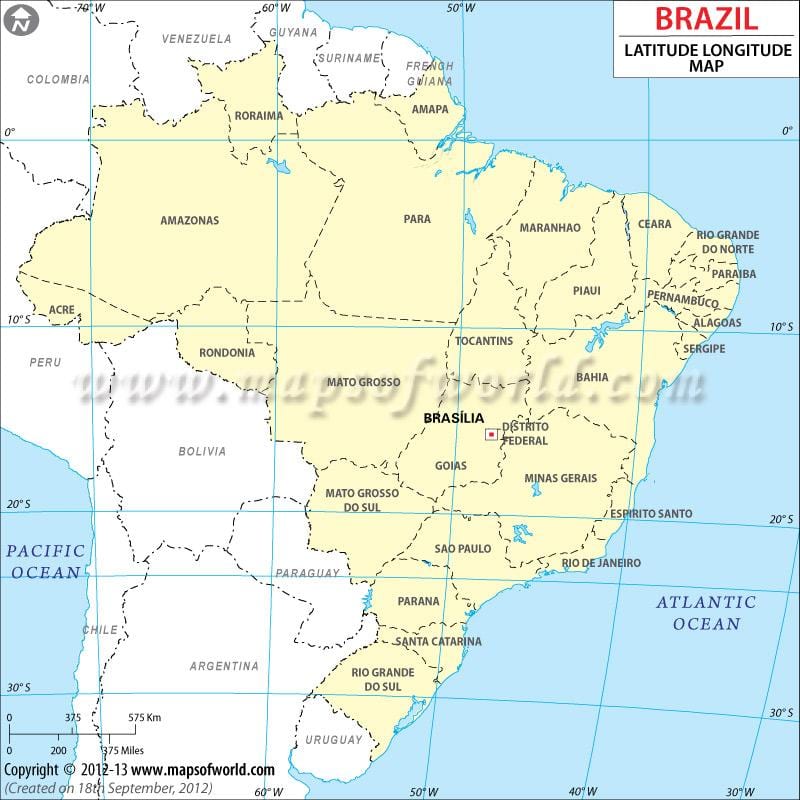 latitude sa mapa ng Rio