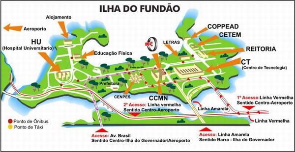 Rio de Janeiro paaralan mapa