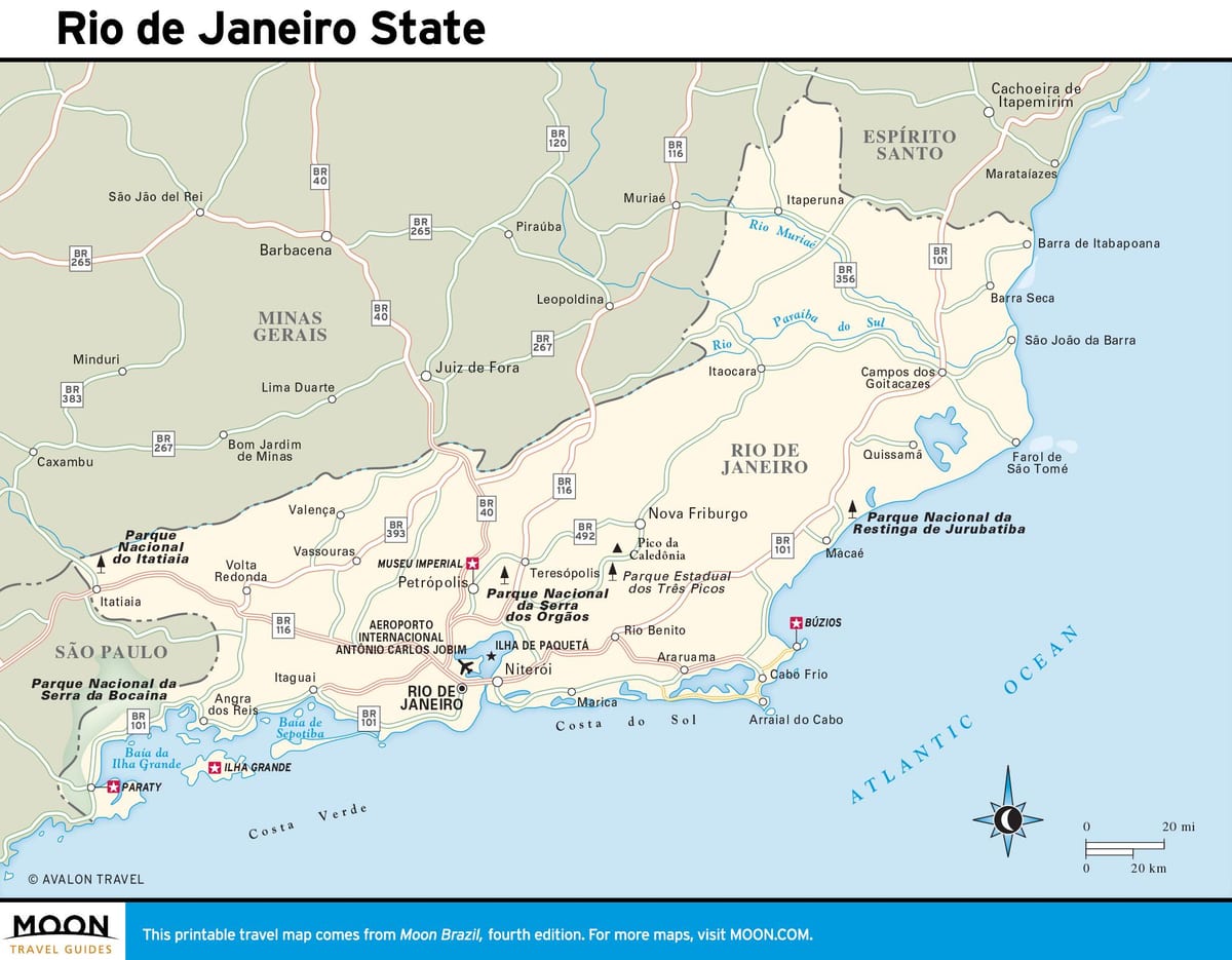 Rio de Janeiro rehiyon mapa