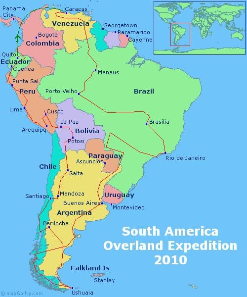 mapa ng south america Rio