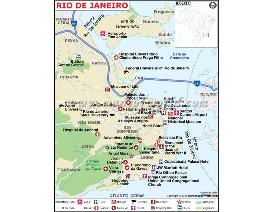 Rio de Janeiro tindahan ng mapa