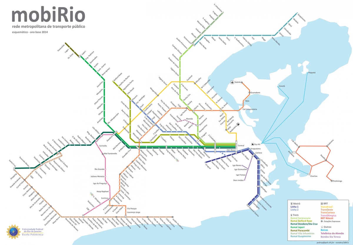 transit mapa ng Rio