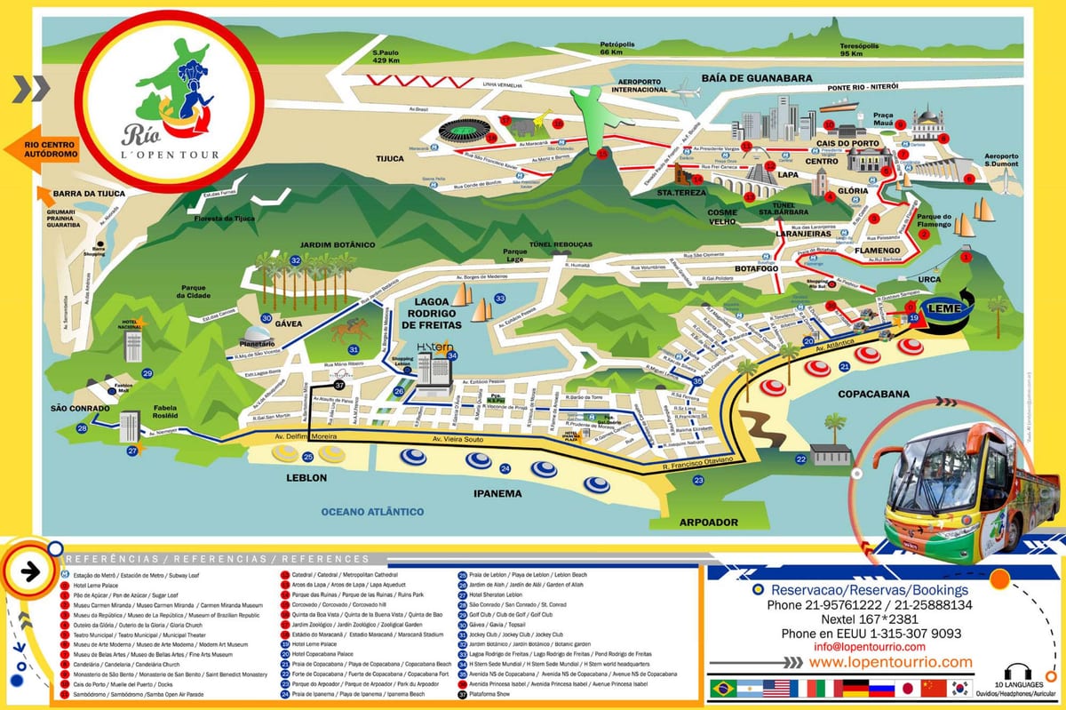 Rio de Janeiro turismo mapa