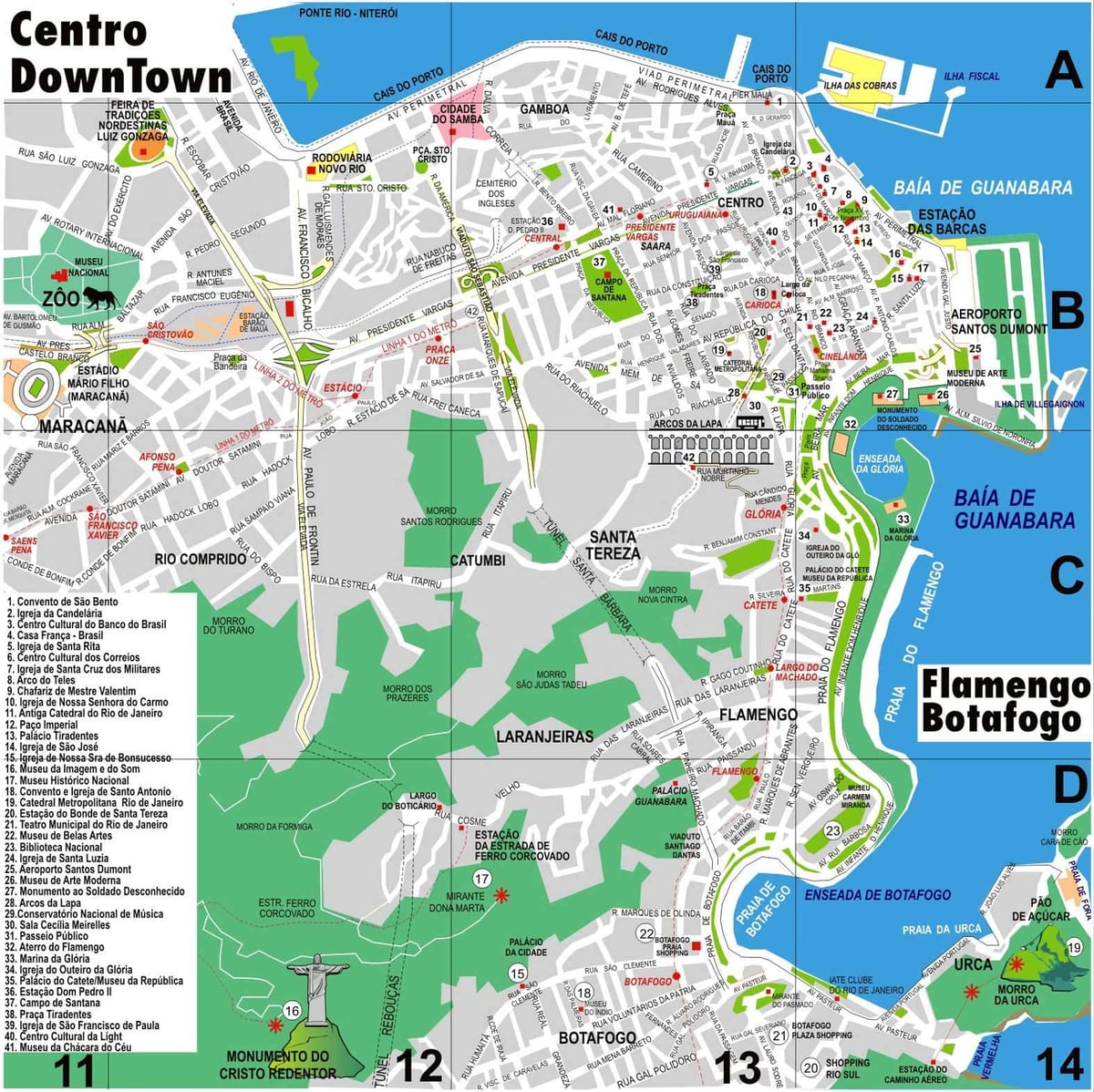 mapa ng Rio walking tour