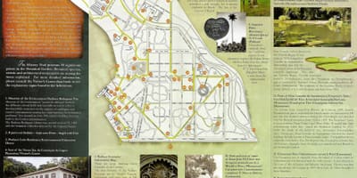 Mapa ng botanikal na hardin sa Rio de Janeiro 