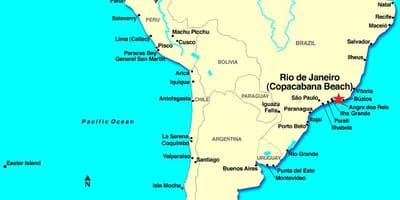 Rio de Janeiro mapa ng south america