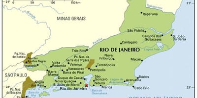 Mga coordinate sa mapa ng Rio de Janeiro