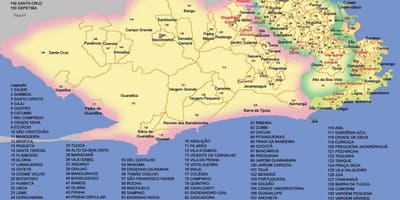 Mapa ng Rio de Janeiro munisipyo