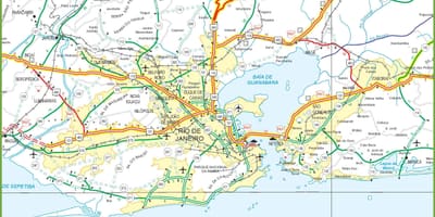 Rio de Janeiro mapa ng daan