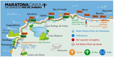 Mapa ng Rio marathon ruta