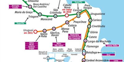 Mapa ng metro Rio de Janeiro