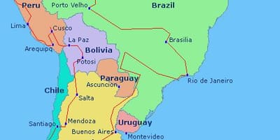 Mapa ng south america Rio
