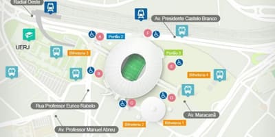 Rio de Janeiro stadium mapa